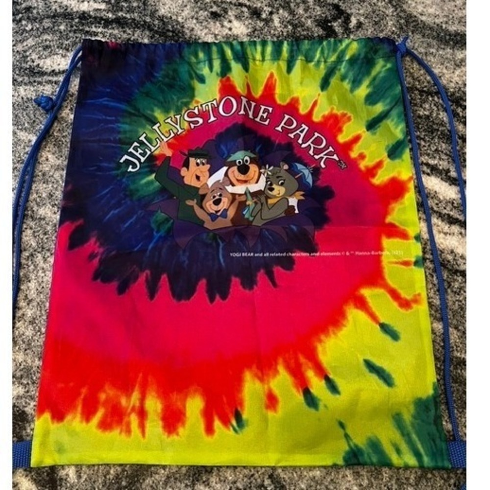 Get A Gadget Yogi Bear Jellystone Park Drawstring Bag OS Tie-Dye BB044